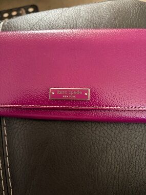kate spade Magenta Patent Leather Continental Wallet